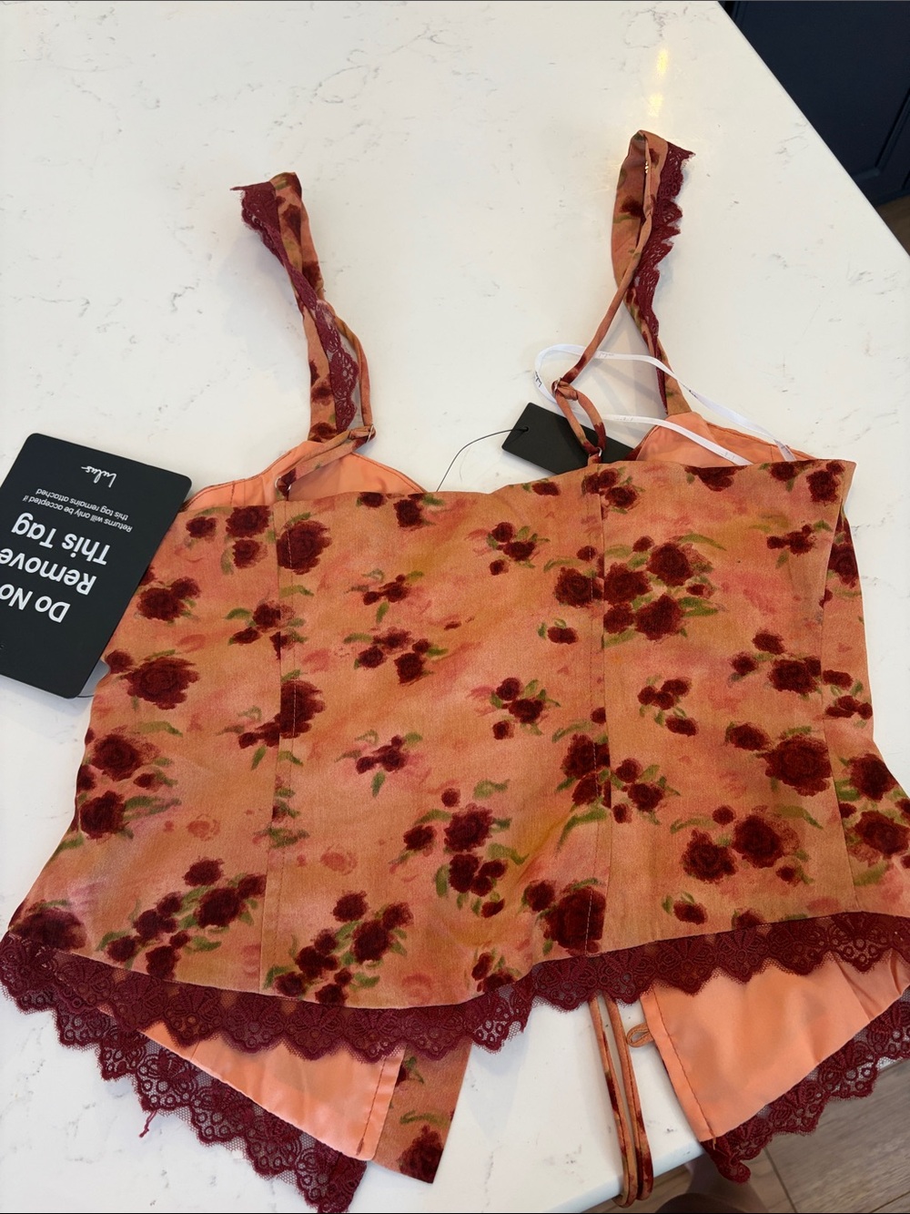 NWT Lace-Trim Tank Top - Picture 6 of 6